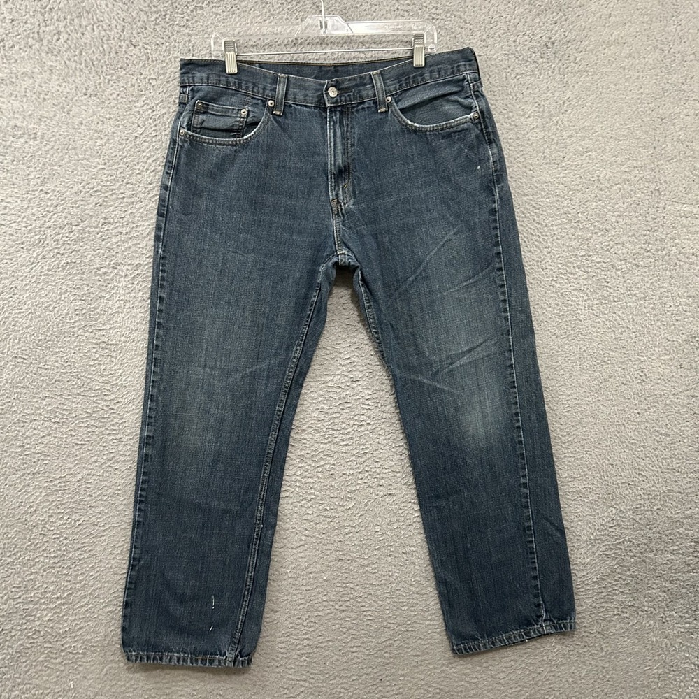Levis Jeans Mens 36x32 Blue Denim 559 Relaxed Straight American Workwear Red Tab